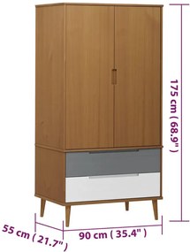 Skandynawska brązowa szafa na nóżkach N1-T28