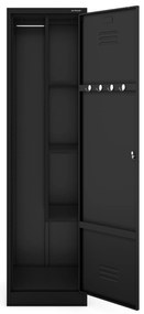 Metalowa szafa gospodarcza AGNES, 500 x 1850 500 mm, czarna