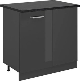 Szafka narożna antracyt wysoki połysk 86x60x81.6 r-line