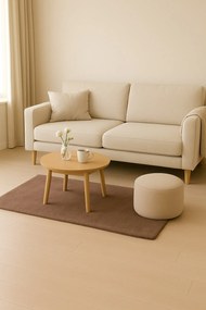 Dywan Futrzany Brązowy 70x130 cm Włochaty Miękki Dekoracyjny Antypoślizgowy