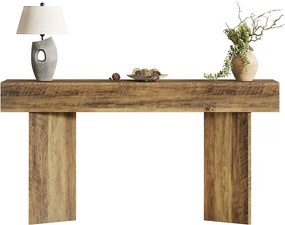 Konsola 160 cm do przedpokoju, MDF, rustykalny brąz