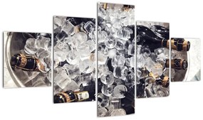 Obraz - szampan w lodzie (125x70 cm)