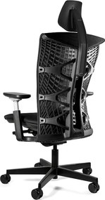 Ergonomiczne krzesło biurowe Reya, czarny / siatka czarna RS01
