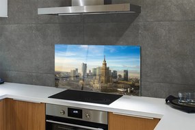 Panel szklany do Kuchni Nowoczesna Panorama Warszawy