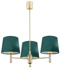 Argon 6192 - Lampa sufitowa PONTE 3xE27/15W/230V zielona/mosiądz