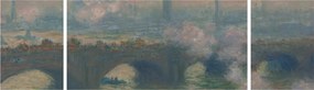 Obraz - Claude Monet, Waterloo Bridge, Gray Day, reprodukcje (170x50 cm)