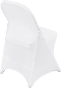 Owocnica Krzesła SucceBuy 12 Sztuk, Biała, Owocnice Krzesł Sklapanych z Rozciągnego Elastanu na Wesele i Światowisko