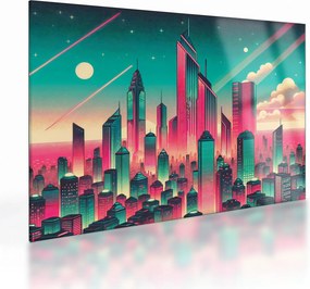 Obraz na szkle – Metropolia w stylu pop-art (70x50 cm)