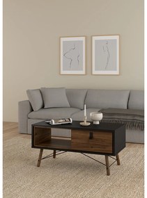 Ciemnobrązowy stolik 48x102 cm Ry – Tvilum