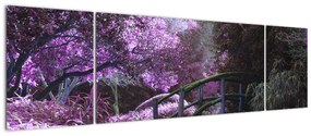 Obraz fioletowego ogrodu (170x50 cm)