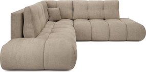 Masseno Narożnik DUCA z funkcją spania i pojemnikiem na pościel Narozniki L, Rozkładana sofa - Szary, FLOW 01