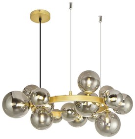 Brilagi - LED Żyrandol na lince MILLA 15xG9/3W/230V złoty/przydymiony