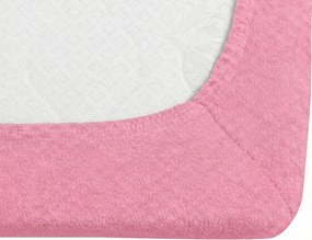 PrzytulneMieszkanie.pl Prześcieradło frotte EXCLUSIVE różowe 90 x 200 cm