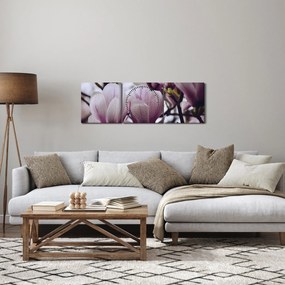 Obraz - Magnolia (z zegarem) (90x30 cm)