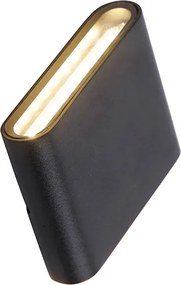 Nowoczesna lampa ścienna zewnętrzna czarna 11,5 cm z LED IP65 - Batt