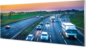 Panel szklany do Kuchni Autostrada pod Błękitnym Niebem