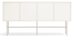 Beżowo-kremowa niska komoda z drzwiami przesuwnymi 180x91 cm Nube – Teulat