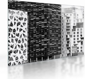 Obraz na szkle architektury czarno-białej (70x50 cm)