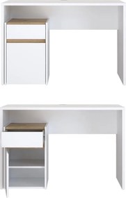 Biurko z szafką Modultrick 111-M961 białe 110 cm