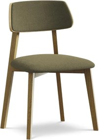 Zielone krzesło z litego drewna Niu – Makamii