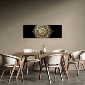 Obraz - Mandala bogactwa (z zegarem) (90x30 cm)