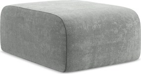 Szary podnóżek z tkaniny szenilowej Lani – Makamii