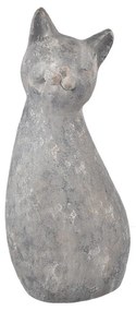InDecor Ceramiczna kotka Meg szara, 24 x 20 x 53cm