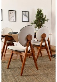 Zestaw krzeseł do jadalni Touch Cream and Walnut, 2 szt.