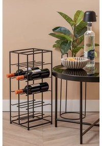 Czarny metalowy regał na wino liczba butelek 10 25x57x22,5 cm Dual Floor – PT LIVING