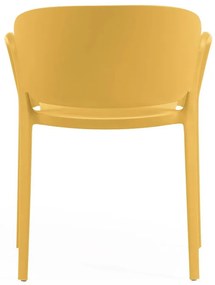 Żółte plastikowe krzesło ogrodowe Ania – Kave Home