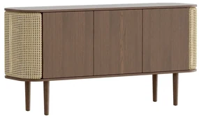 Brązowa niska komoda w dekorze dębu 150x75 cm Treasures – UMAGE