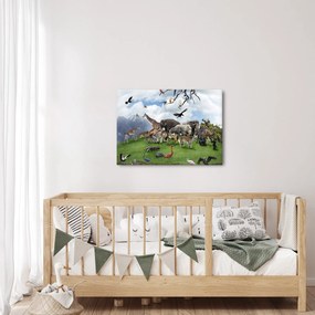Obraz - Zwierzątka na wyspie (70x50 cm)