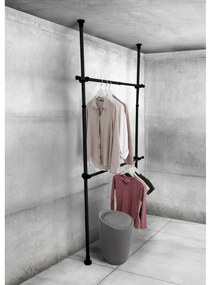 Wenko Zestaw 2 teleskopowych drążków poziomychHerkules, czarne