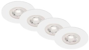 Brilo - ZESTAW 4x LED Łazienkowa oprawa wpuszczana LED/4,9W/230V IP44 biała