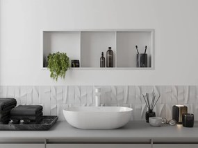 Mexen X-Wall-R półka wnękowa z kołnierzem i półką 90 x 30 cm, biała - 1920903010S