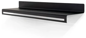 Czarny metalowy wieszak ścienny z półką Sway – Spinder Design