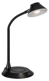 JUST LIGHT. 14414-18-LED Ściemnialna lampa biurkowa z ładowaniem PUCKI LED/4,5W/230V czarna