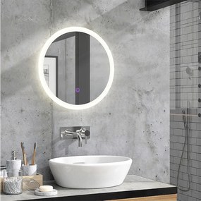 Lustro łazienkowe biały 50x3x50