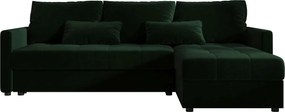BEDANTE narożnik MOS L BIS Itaka 50 szary prawa z funkcją spania sofa w kształcie litery L z pojemnikiem na pościel sofa do salonu kanapa sofa rozkładana