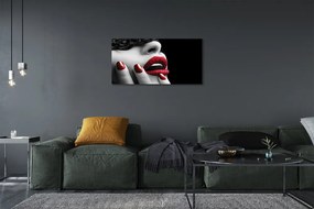 Obraz canvas na ścianę Usta i Paznokcie Kobiety
