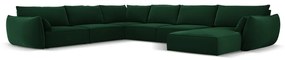 Ciemnozielony aksamitny narożnik (lewostronny/w kształcie litery U) Vanda – Mazzini Sofas