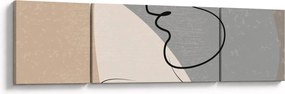 Obraz - Line art dwie twarze (170x50 cm)