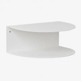 Półka Ścienna ↔︎ 40 Cm Ze Stali Taifa Biała - Sklum