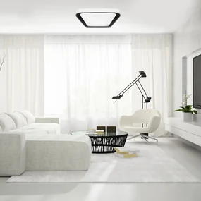 Plafon QUADRO BLACK 66W, kwadrat czarny