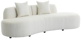 Kanapa 3-osobowa z białej bukli - BASILIANA