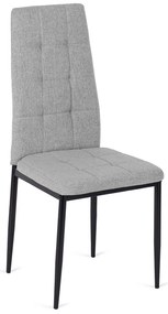 Zestaw Stół Prostokątny Rozkładany CLARK 120-160 cm Dąb Artisan/Czarny i 6 Krzeseł Tapicerowanych TEX Szarych