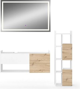 Zestaw mebli łazienkowych biały 105x43x45 alf