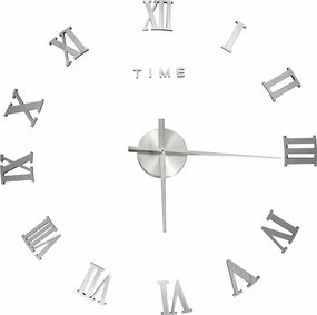 Minimalistyczny srebrny zegar 100 cm Z5-C62