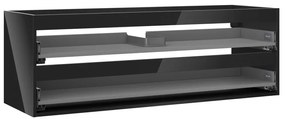 Mexen Box-A korpus szafki podumywalkowej 140 cm, 2 szuflady, czarny połysk - 91AX0-1400-470-2-70