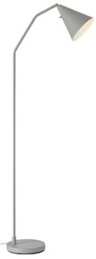 Szara lampa stojąca LED ze ściemniaczem z metalowym kloszem (wysokość 144 cm) Funil – Markslöjd